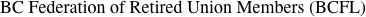 BC Federation of Retired Union